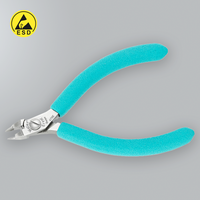 Erem 670E - Tip Cutter Straight Short Relieved Head - Flush ESD (E-670E) Erem 670E - Tip Cutter Straight Short Relieved Head - Flush ESD (E-670E)